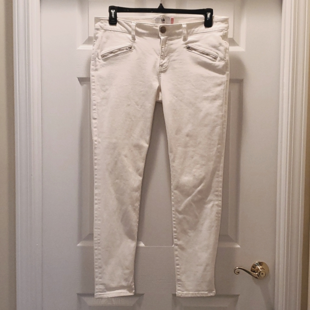CABI white stretch jean